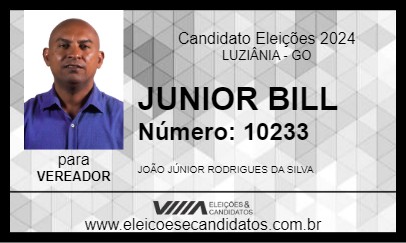 Candidato JUNIOR BILL 2024 - LUZIÂNIA - Eleições