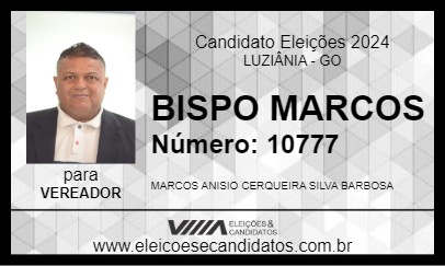 Candidato PASTOR MARCOS 2024 - LUZIÂNIA - Eleições