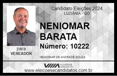 Candidato NENIOMAR BARATA 2024 - LUZIÂNIA - Eleições