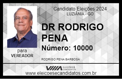 Candidato DR RODRIGO PENA 2024 - LUZIÂNIA - Eleições