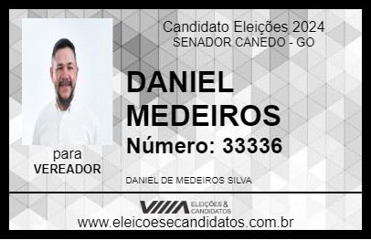 Candidato DANIEL MEDEIROS 2024 - SENADOR CANEDO - Eleições