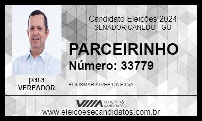 Candidato PARCEIRINHO 2024 - SENADOR CANEDO - Eleições