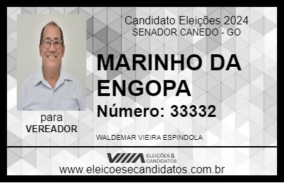 Candidato MARINHO DA ENGOPA 2024 - SENADOR CANEDO - Eleições