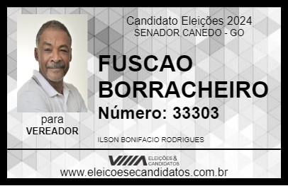 Candidato FUSCAO BORRACHEIRO 2024 - SENADOR CANEDO - Eleições