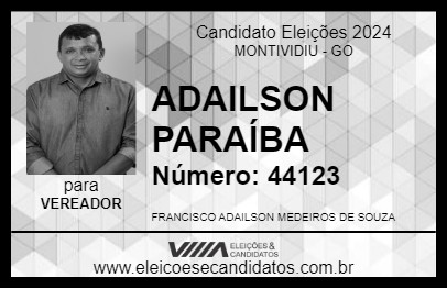 Candidato ADAILSON PARAÍBA 2024 - MONTIVIDIU - Eleições