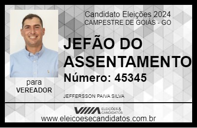 Candidato JEFÃO 2024 - CAMPESTRE DE GOIÁS - Eleições