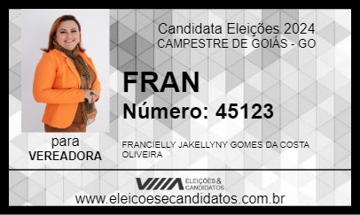 Candidato FRAN 2024 - CAMPESTRE DE GOIÁS - Eleições