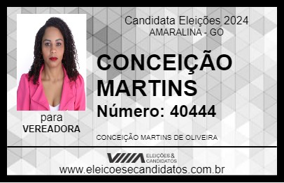 Candidato CONCEIÇÃO MARTINS 2024 - AMARALINA - Eleições