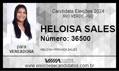 Candidato HELOISA SALES 2024 - RIO VERDE - Eleições