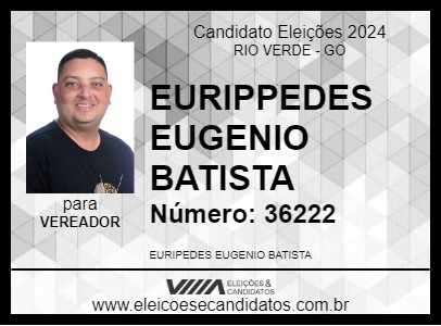 Candidato EURIPEDES EUGENIO BATISTA 2024 - RIO VERDE - Eleições