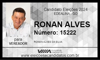 Candidato RONAN ALVES 2024 - EDEALINA - Eleições