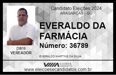 Candidato EVERALDO DA FARMÁCIA 2024 - ARAGARÇAS - Eleições