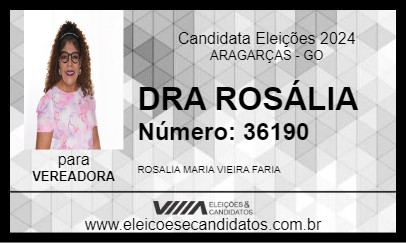 Candidato DRA ROSÁLIA 2024 - ARAGARÇAS - Eleições