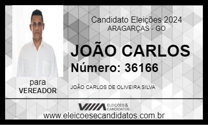 Candidato JOÃO CARLOS 2024 - ARAGARÇAS - Eleições