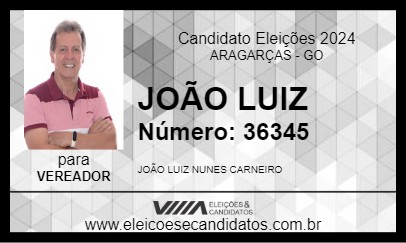 Candidato JOÃO LUIZ 2024 - ARAGARÇAS - Eleições