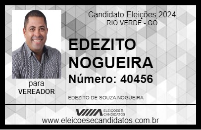 Candidato EDEZITO NOGUEIRA 2024 - RIO VERDE - Eleições