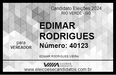 Candidato EDIMAR RODRIGUES 2024 - RIO VERDE - Eleições