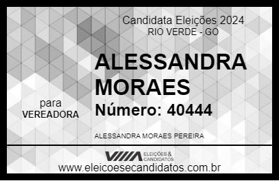 Candidato ALESSANDRA MORAES 2024 - RIO VERDE - Eleições