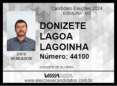 Candidato DONIZETE LAGOA LAGOINHA 2024 - EDEALINA - Eleições