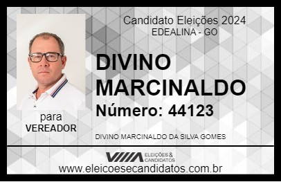 Candidato DIVINO MARCINALDO 2024 - EDEALINA - Eleições