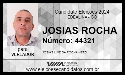 Candidato JOSIAS ROCHA 2024 - EDEALINA - Eleições