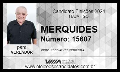 Candidato MERQUIDES 2024 - ITAJÁ - Eleições