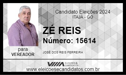 Candidato ZÉ REIS 2024 - ITAJÁ - Eleições