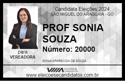 Candidato PROF SONIA SOUZA 2024 - SÃO MIGUEL DO ARAGUAIA - Eleições