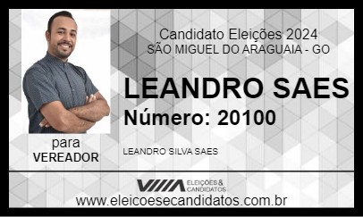 Candidato LEANDRO SAES 2024 - SÃO MIGUEL DO ARAGUAIA - Eleições