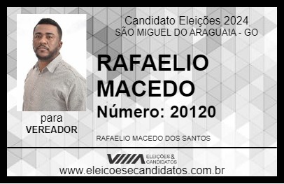 Candidato RAFAELIO MACEDO 2024 - SÃO MIGUEL DO ARAGUAIA - Eleições