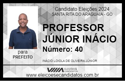 Candidato PROFESSOR JÚNIOR INÁCIO 2024 - SANTA RITA DO ARAGUAIA - Eleições