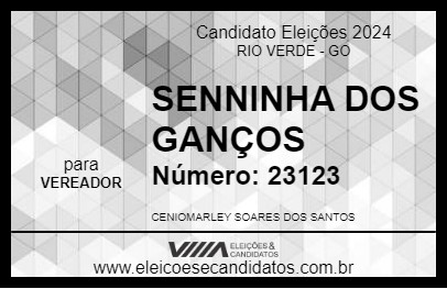 Candidato SENNINHA DOS GANÇOS 2024 - RIO VERDE - Eleições