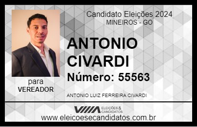 Candidato ANTONIO CIVARDI 2024 - MINEIROS - Eleições