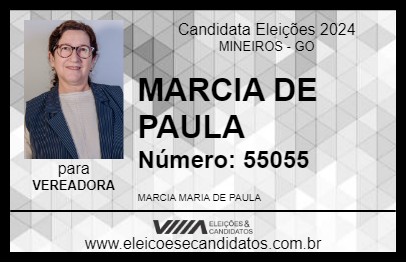 Candidato MARCIA DE PAULA 2024 - MINEIROS - Eleições