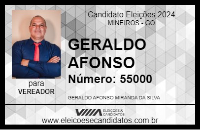 Candidato GERALDO AFONSO 2024 - MINEIROS - Eleições