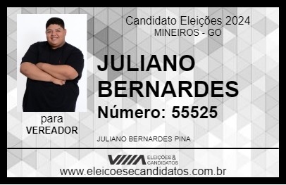 Candidato JULIANO BERNARDES 2024 - MINEIROS - Eleições