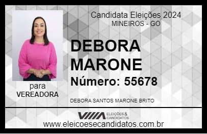 Candidato DEBORA MARONE 2024 - MINEIROS - Eleições