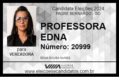 Candidato PROFESSORA EDNA 2024 - PADRE BERNARDO - Eleições