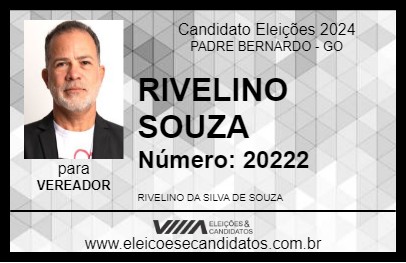 Candidato RIVELINO SOUZA 2024 - PADRE BERNARDO - Eleições