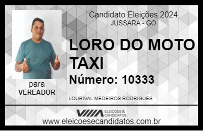 Candidato LORO DO MOTO TAXI 2024 - JUSSARA - Eleições