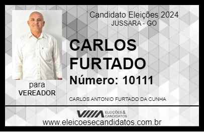 Candidato CARLOS FURTADO 2024 - JUSSARA - Eleições