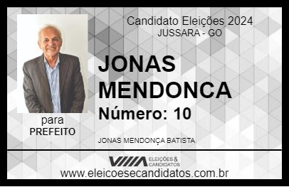 Candidato JONAS MENDONCA 2024 - JUSSARA - Eleições