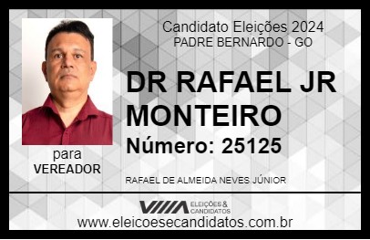 Candidato DR RAFAEL JR MONTEIRO 2024 - PADRE BERNARDO - Eleições