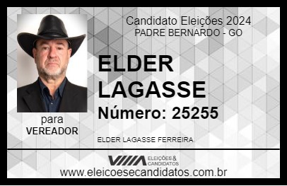 Candidato ELDER LAGASSE 2024 - PADRE BERNARDO - Eleições