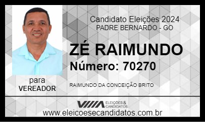 Candidato ZÉ RAIMUNDO 2024 - PADRE BERNARDO - Eleições