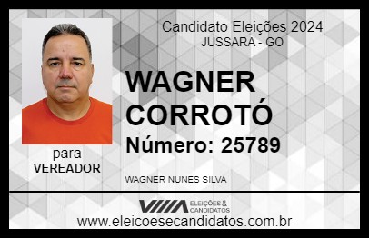 Candidato WAGNER CORROTÓ 2024 - JUSSARA - Eleições