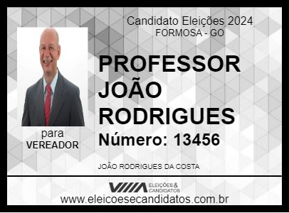 Candidato PROFESSOR JOÃO RODRIGUES 2024 - FORMOSA - Eleições