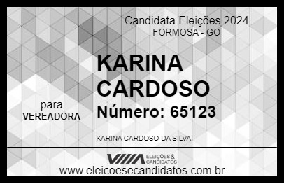 Candidato KARINA CARDOSO 2024 - FORMOSA - Eleições