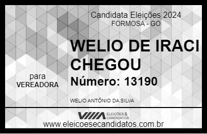 Candidato WELIO DE IRACI CHEGOU 2024 - FORMOSA - Eleições