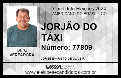 Candidato JORJÃO DO TÁXI 2024 - AMERICANO DO BRASIL - Eleições